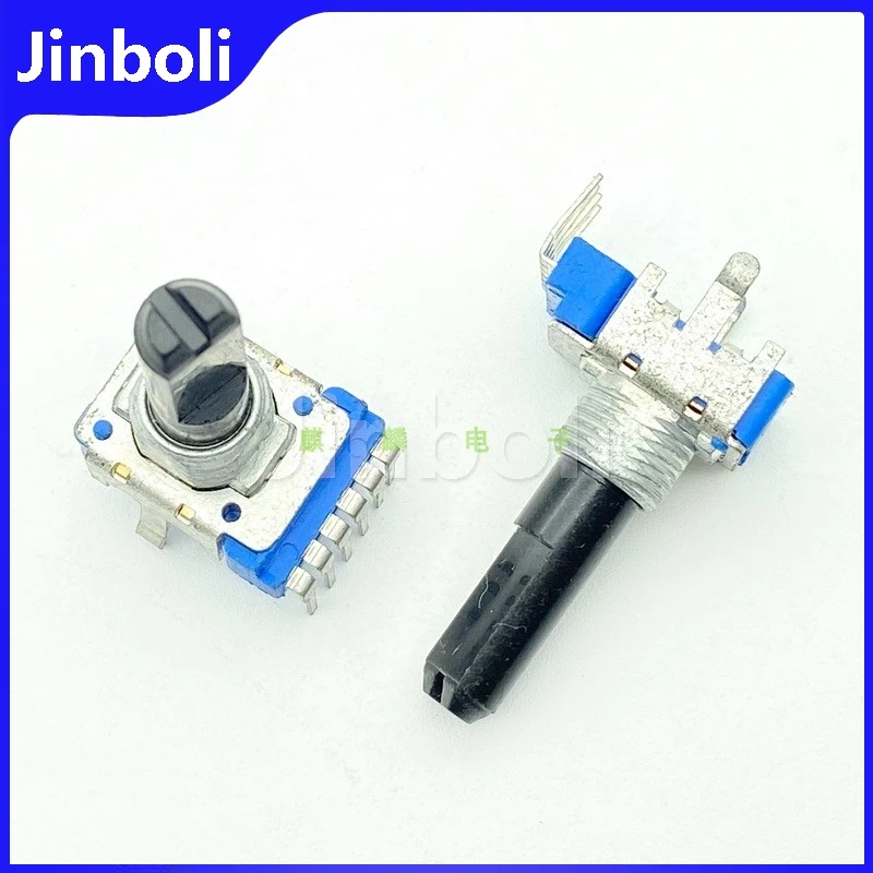 1PCS RK12 Type B50K With Center Positioning Single Row 6Pins MIDI Amplifier Mixer Volume Potentiometer D Shaft Length 23mm