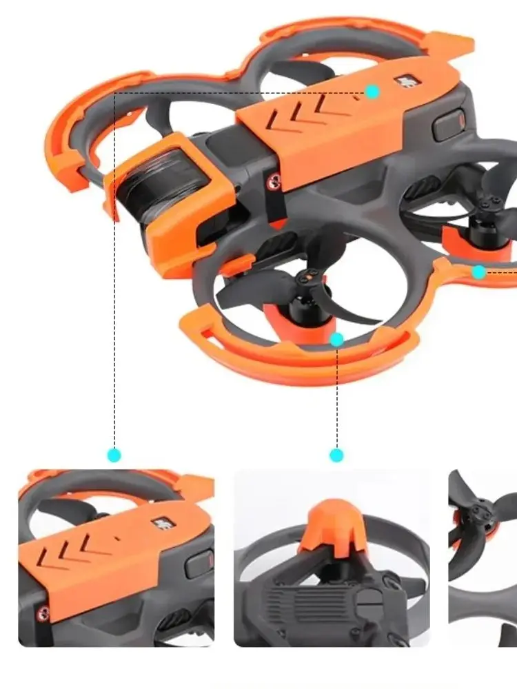 Dla DJI Avata 2 Drone zestaw osłon ochronnych zderzak antykolizyjny podwozie listwa ochronna odporna na zarysowania akcesoria zapobiegające upadkowi — zdjęcie produktu 7