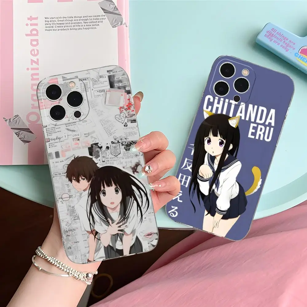 

Чехол для мобильного телефона Hyouka Chitanda для iPhone 17, 16, 15, 14, 13, 12, 11 X XR XS Air Pro Max Plus, мини-прозрачный красочный чехол, красивый