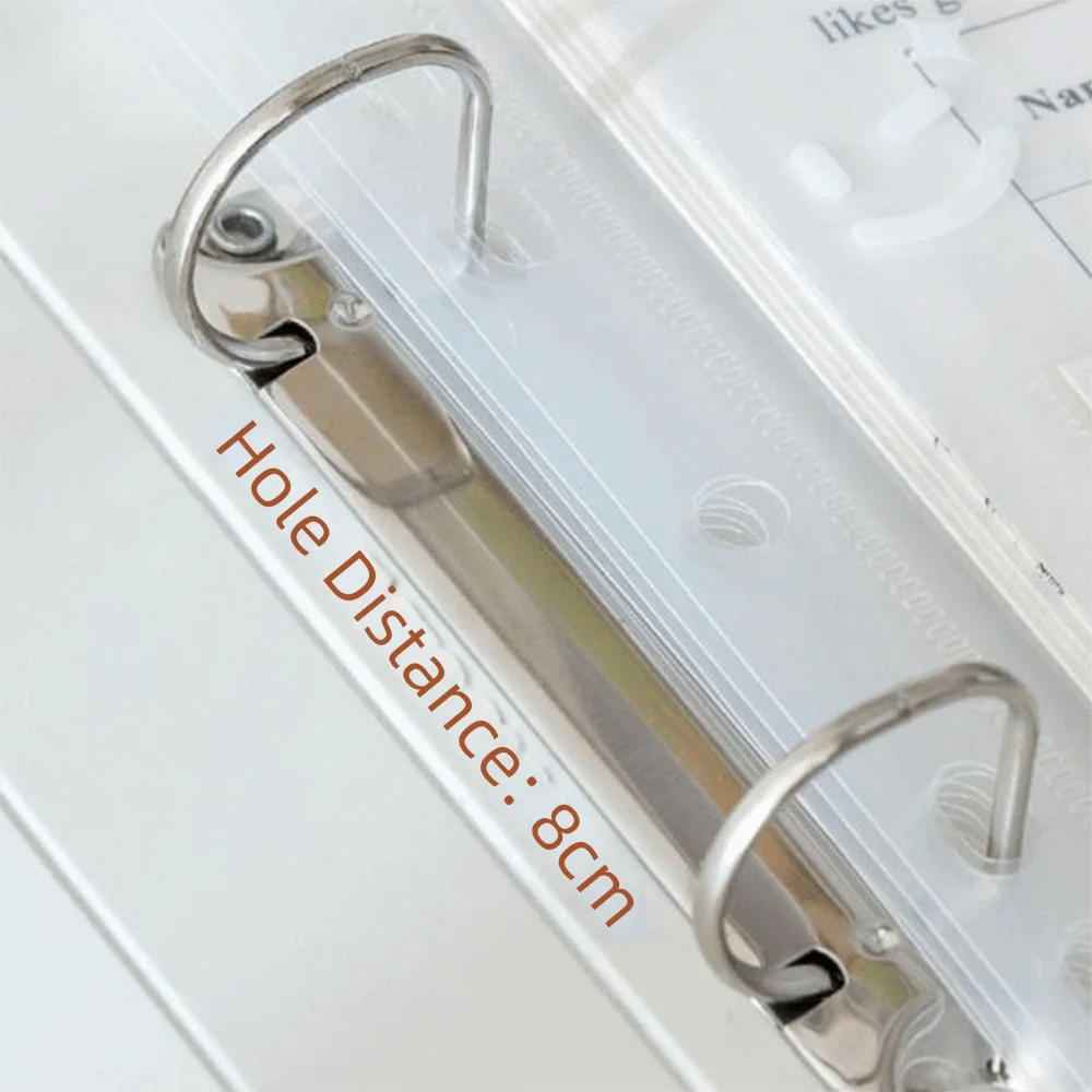 

Practical PP Loose Leaf File Bag Set Large Capacity Waterproof 2 Hole Binder Folders Detachable A4 File Folder School Supplies