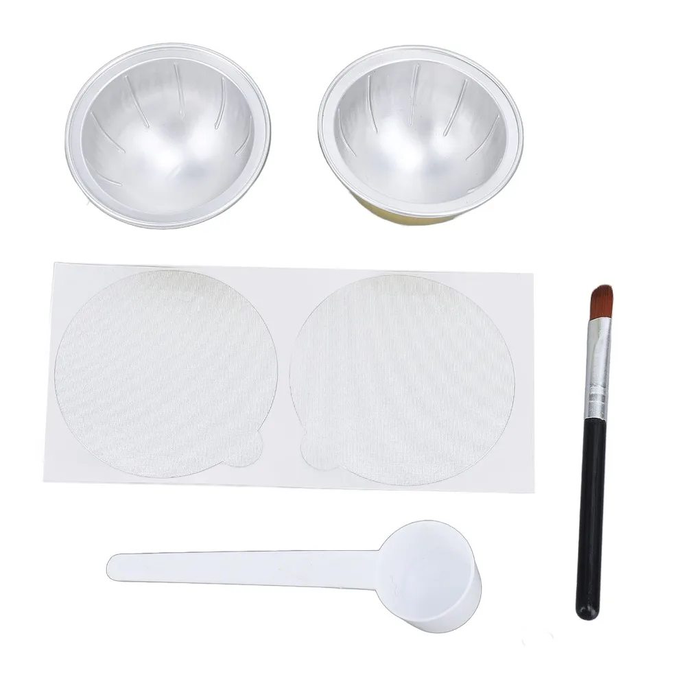 50pcs Aluminum Foil Lids Reusable Coffee Pods Kit Airtight Sealing 40 to 230ml Capacity Refillable Coffee Capsules