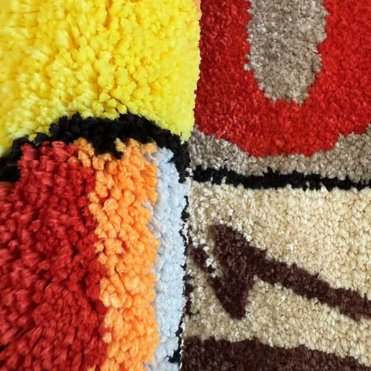Einzigartiger getufteter Teppich in Zigarrenform, rutschfest, dekorative Bodenmatte, coole Textilkunst, Heimdekoration, kleine Größe, für Erwachsene, geeigneter Nachttischteppich – Detail 9