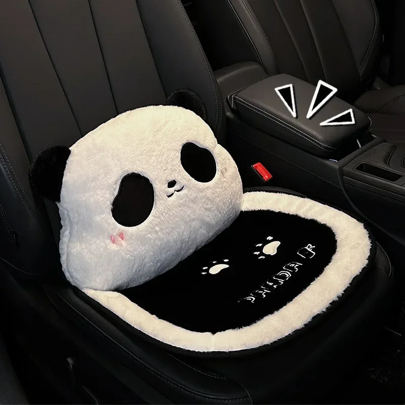 New Cute Cartoon Car Seat Cushion Plush Breathable Winter Warm Car Seat Cover Protector Pad Mat Dust Proof Interior Accessories
