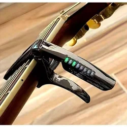 GT-100 2-in-1 Guitar Capo Tuner Multi-functional Zinc Alloy Built-in Rechargeable Battery RGB LED Indicators