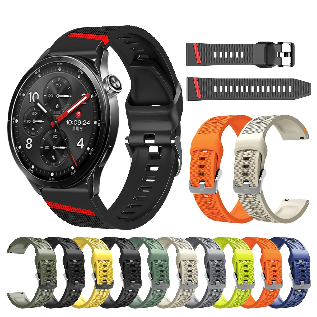 22mm Silicone Replace Strap for Xiaomi Watch S5 S4/Color 2 Sports Band for Mi Watch 2 Pro/S3 S2 46mm S1 Pro Bracelet Watchband