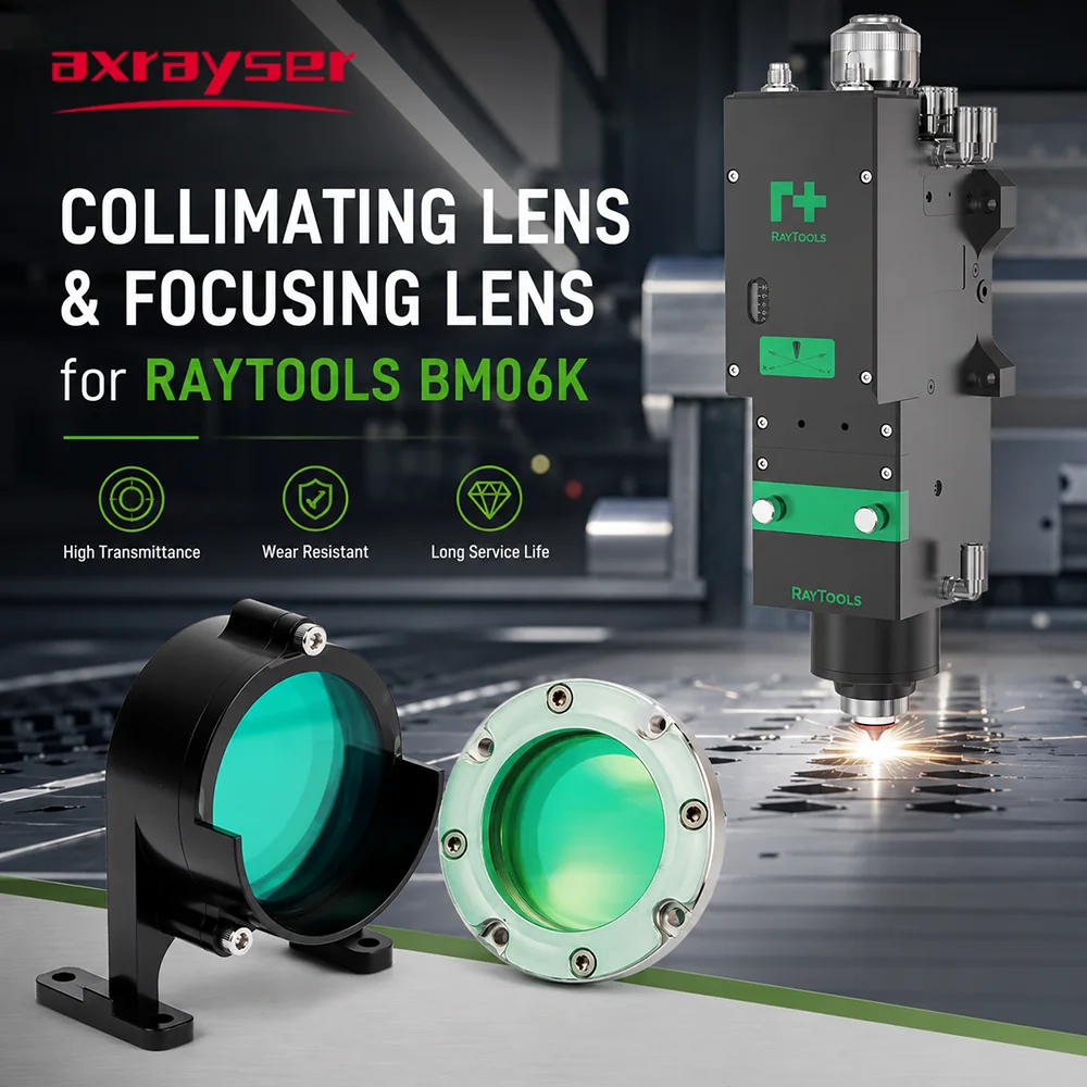 Origianl Raytools BM06K Laser Focusing Lens with Holder D37 CL100 FL150 FL200 Collimating Lens for Raytools BM06K Cutting Head