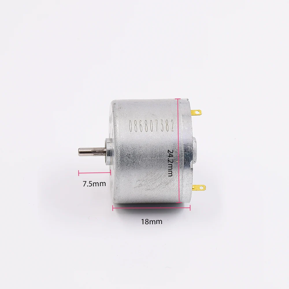 RF-310 Mini Round 24mm Electric Motor DC 5V 6V 9V 12V 8300RPM Micro Mute Spindle Motor DIY Hobby Toy Sweeper Fan Home Appliance