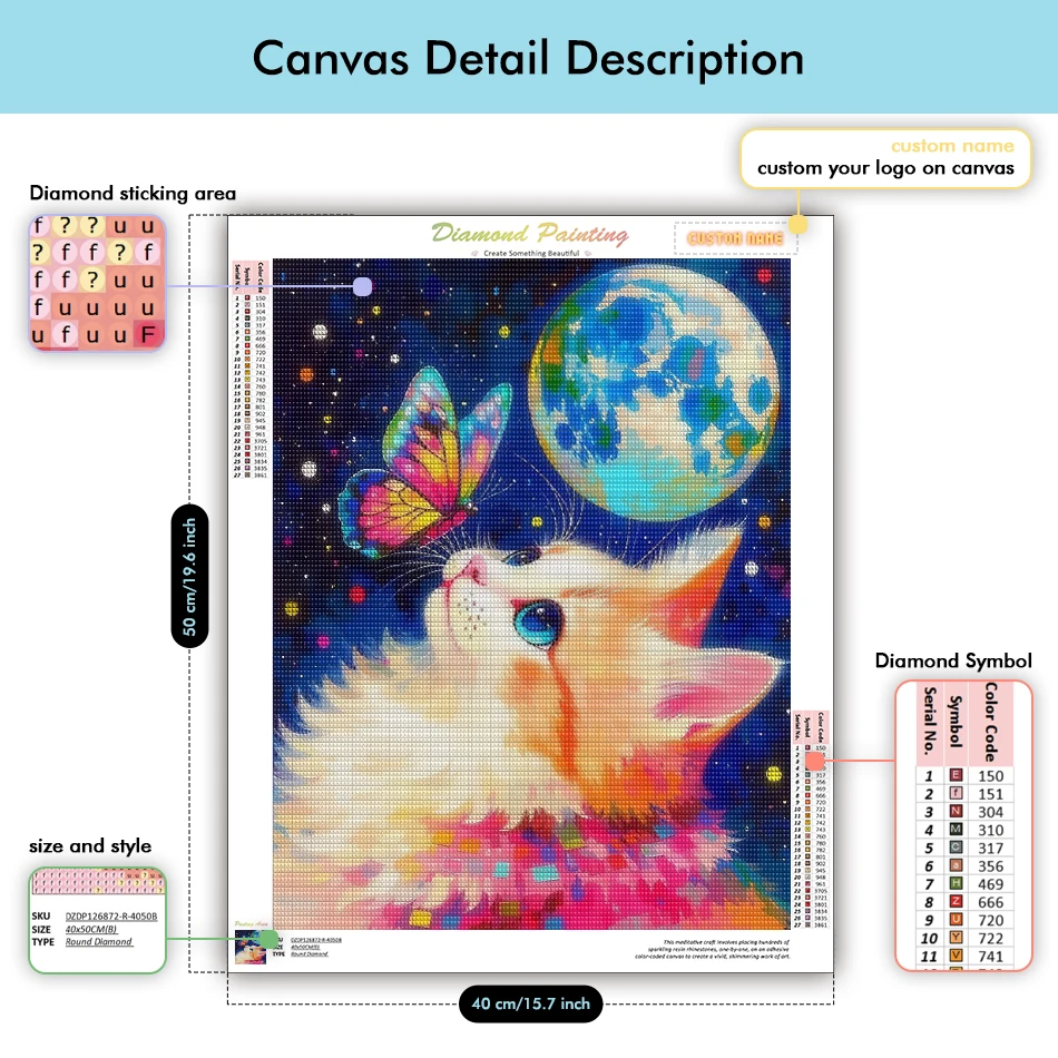 Pintura de Diamantes 5D Gatos, - Wallpaper Art And Craft reseña y precio