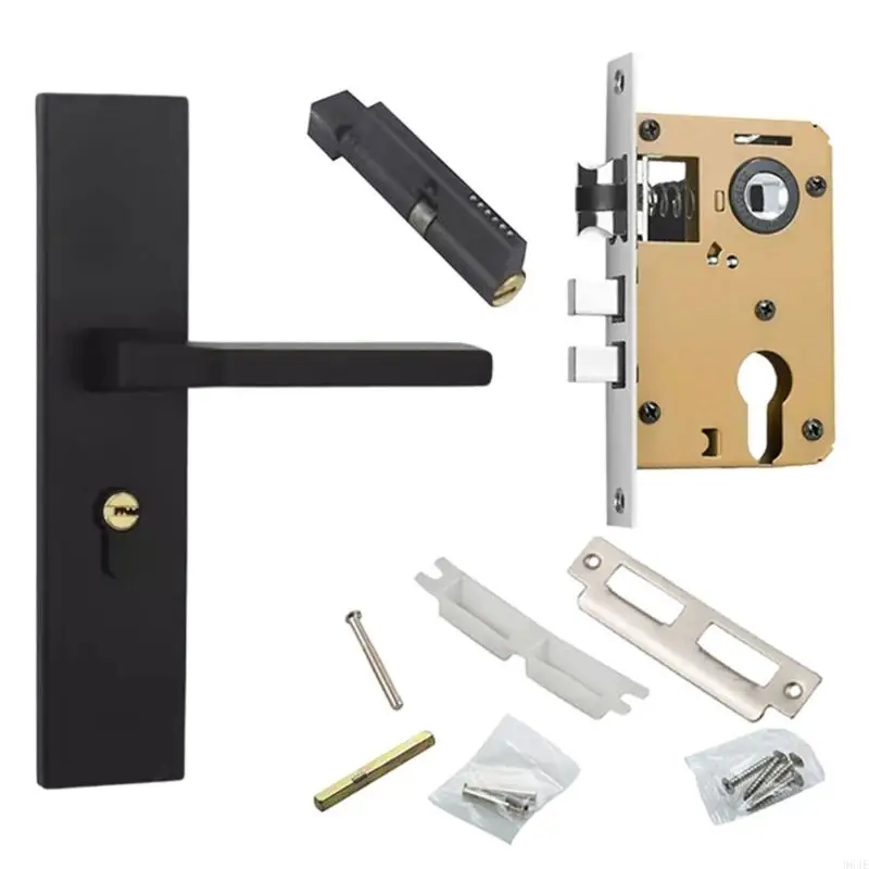 964E Security Door Lever Handle Lock Entry Door Handle with Lock and Key Enduring