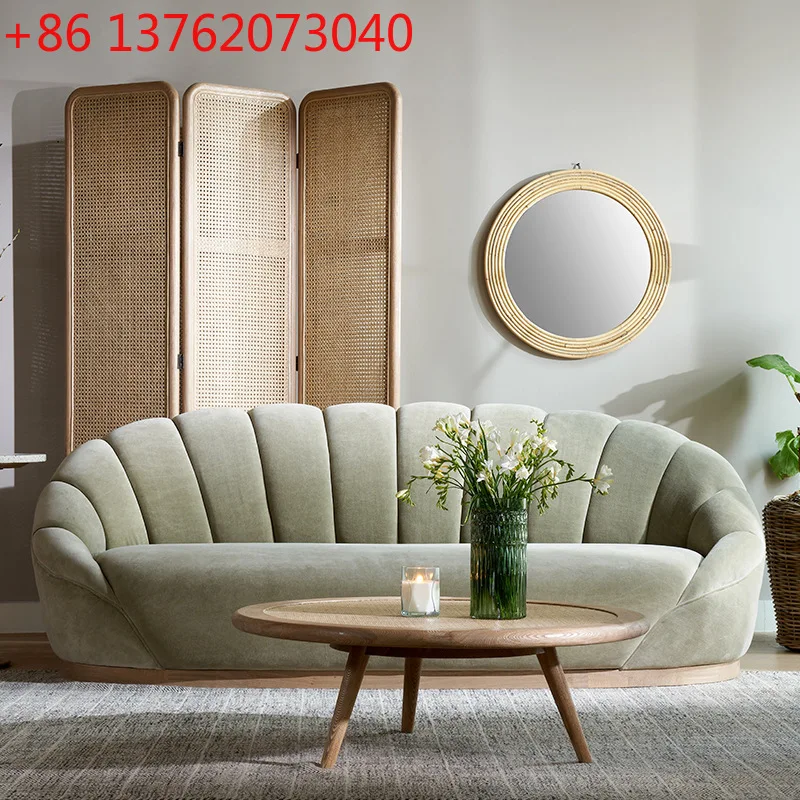 

Simple modern soft bag sofa European light luxury leisure Internet celebrity bed and breakfast sofa