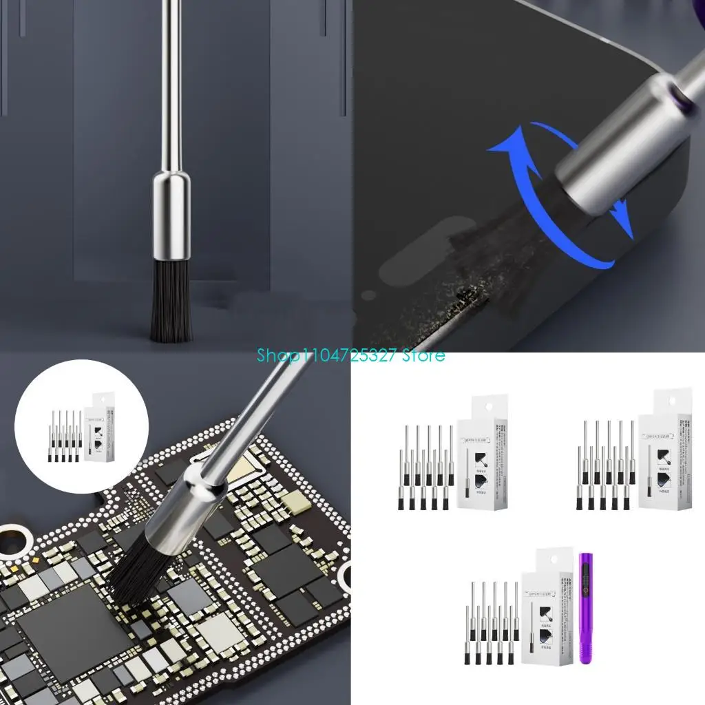 

D8KF Set of 10 Fine Dust Removal Brushes Perfect for Motherboards Camera Lens