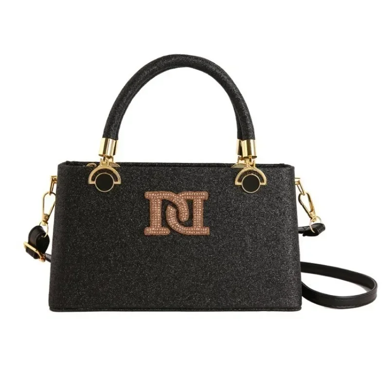 Square Satchel Diaper Bag Women Textured Leather Handbag Retro Crossbody Shoulder Purse Designer Original