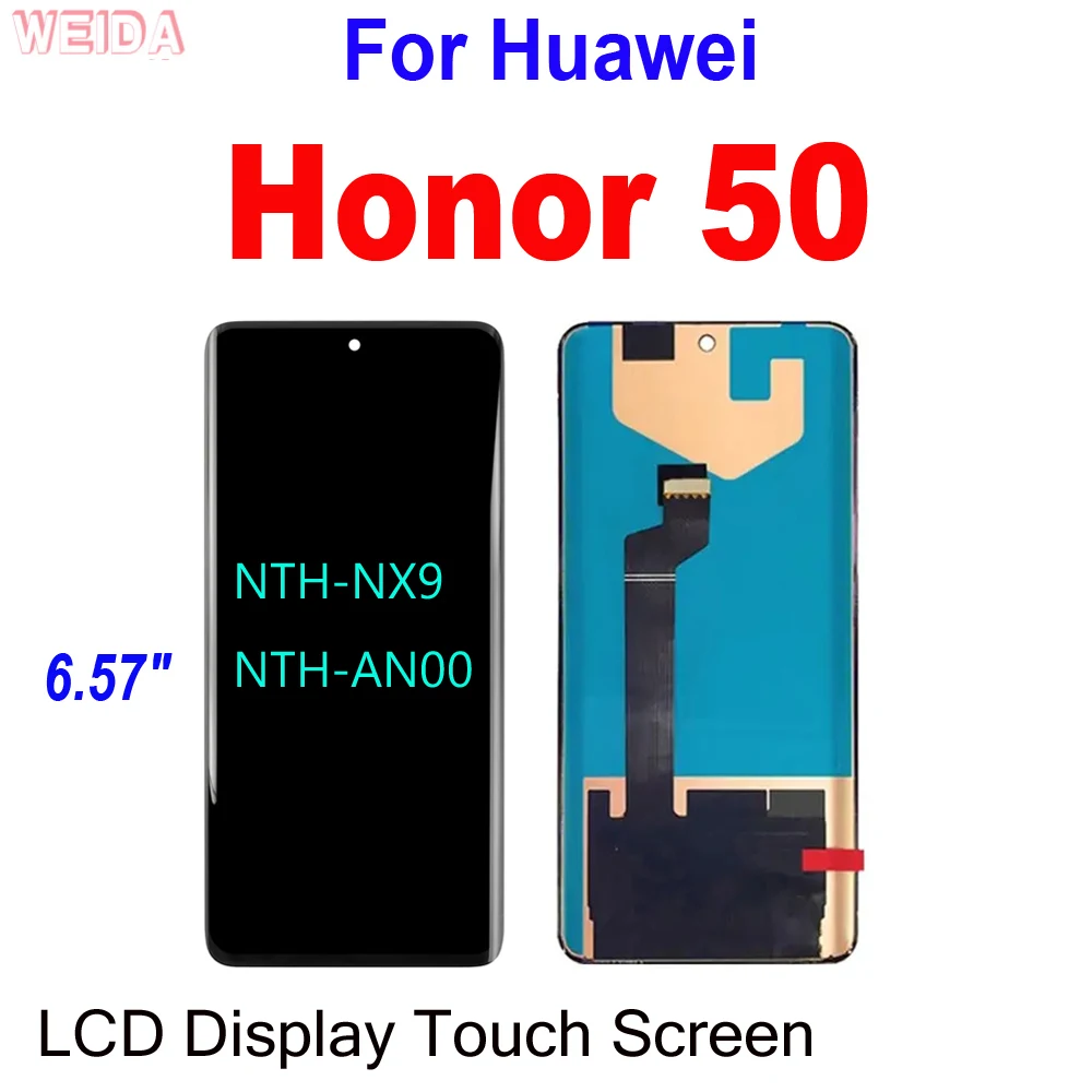 

6.57" LCD For Huawei Honor 50 LCD Display Touch Screen Digitizer Assembly For Honor 50 LCD NTH-NX9 NTH-AN00 LCD Replacement