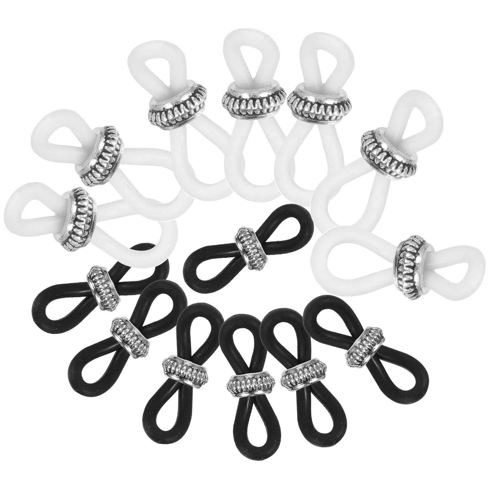 

20 Pcs Anti-slip Buckle for Glasses Chain Eyeglasses Ends Holder Silicone Connector Metal The