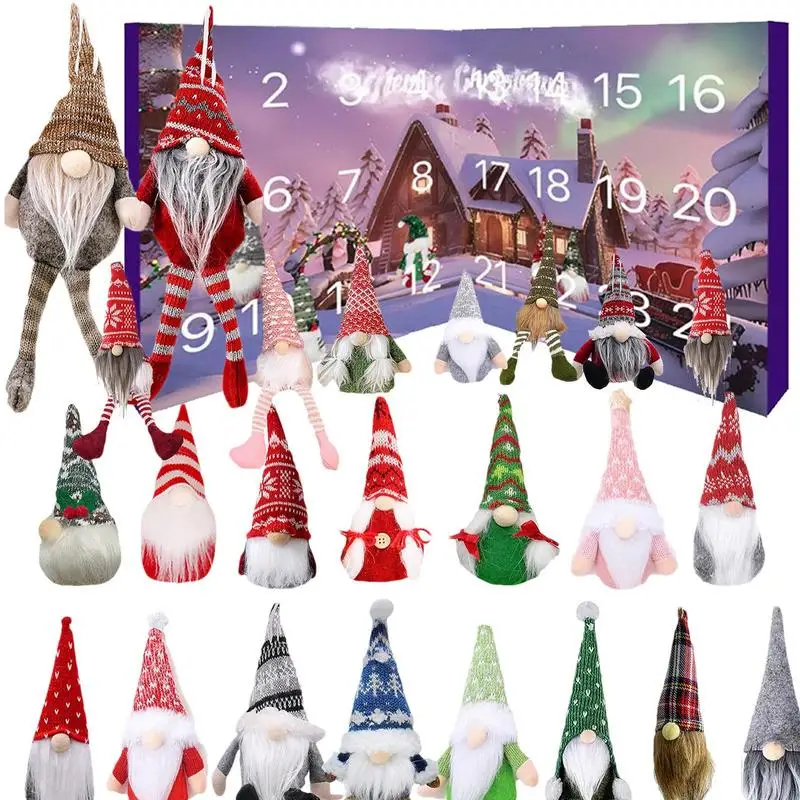 Christmas Gnomes Advent Calendar 24 Days Countdown Calendar Countdown Portable 2024 Advent Calendar  For Adults Family