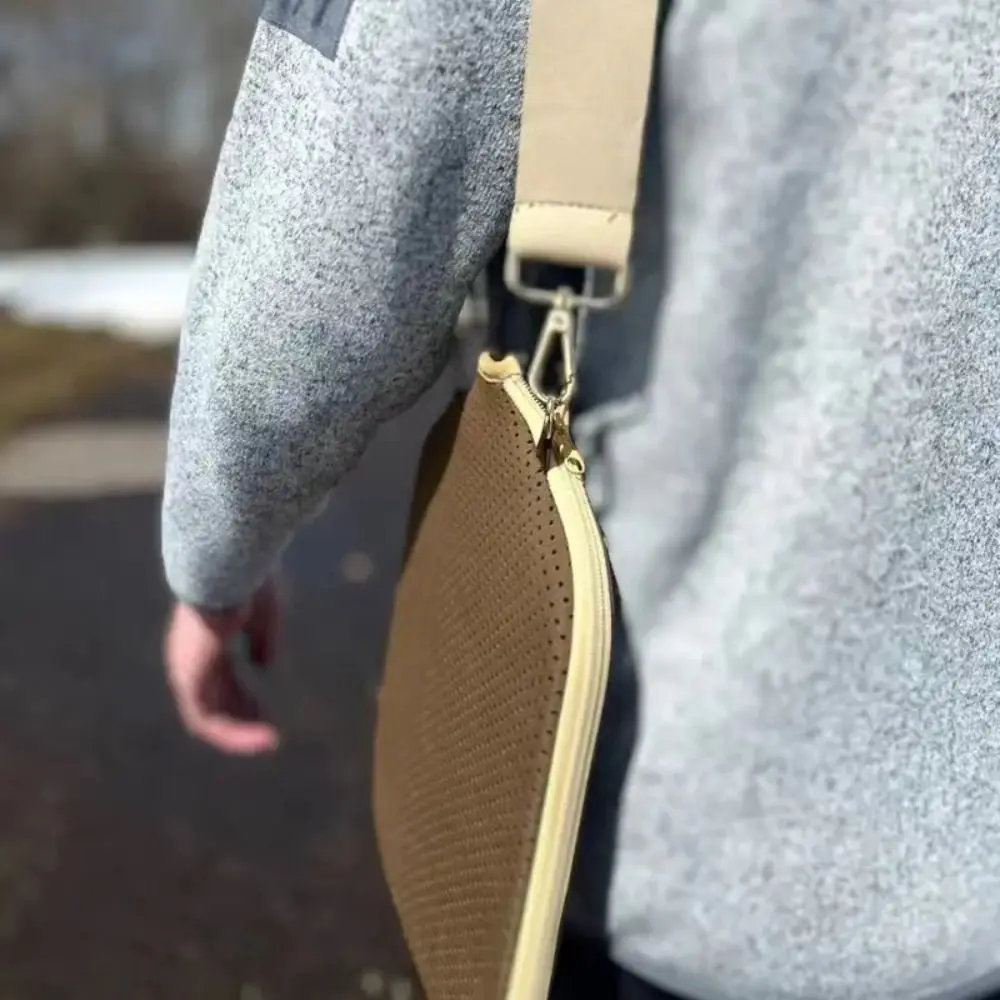 Neoprene Pickleball Raket Lengan Tali Bahu Tunggal Desain Ritsleting Pickleball Dayung Penutup Debu Penutup Ritsleting Pemegang