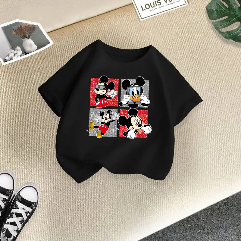 Cartoon Mickey Baby Boys T Shirt for Summer Infant Boy T-Shirts Short Sleeves Kids Clothes Toddler Cotton Tops