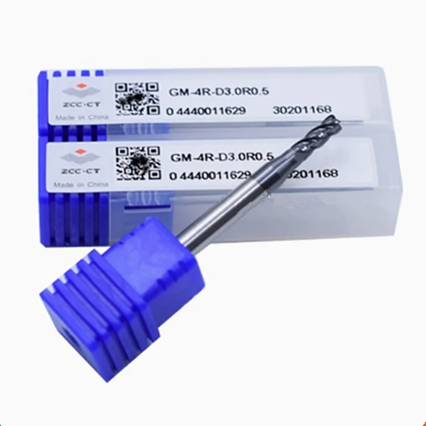 

GM-4R-D3.0R0.5 ZCC.CT GM-4R Four edge circular arc end mill D3.0R0.5*4*8*50 4T Corner Rounding End Mills 4 Flutes End Mills