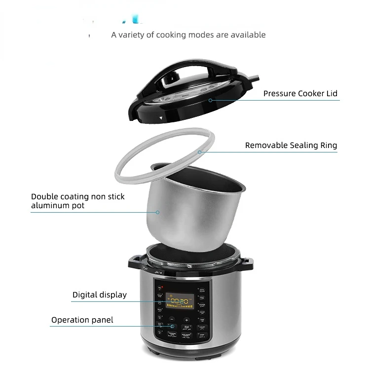 High Quality Rice Soup Stainless Steel Lid HouseControl Panel Electric High Pressure Cooker