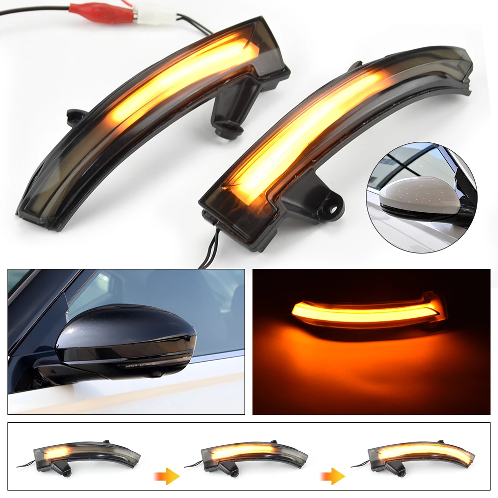 

2pcs For Nissan Altima Teana 2019 2020 2021 2022 Dynamic Turn Signal Light Rearview Mirror Indicator Sequential Blinker Lamp