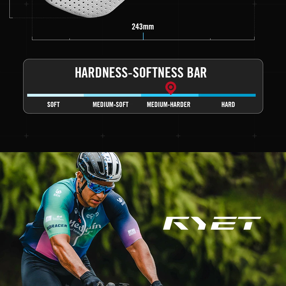 2026 RYET Fahrradsattel 3D-Gedruckter Radsitz-Polster 7x9mm Carbon Rennrad Mountainbike Gravel MTB Sattel Fahrradteile – Detail 5