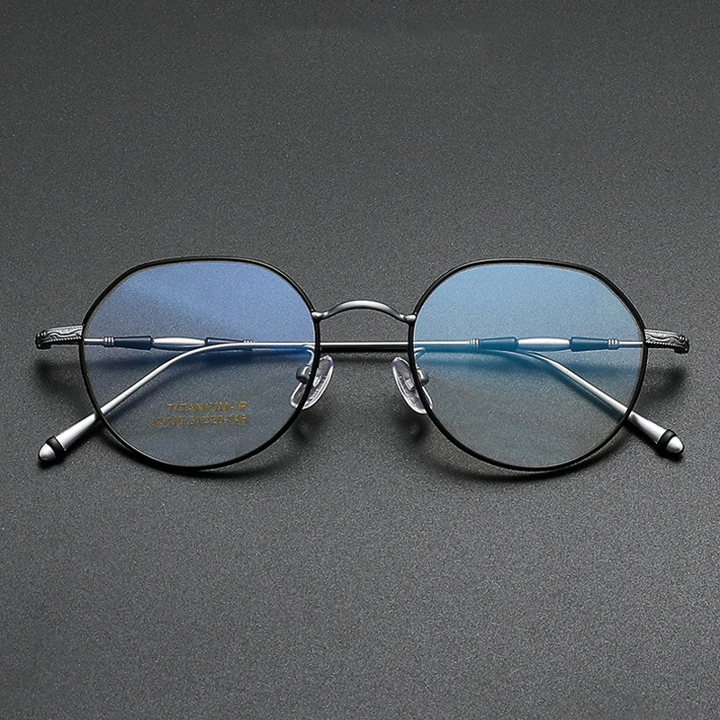 High Quality Ultralight Titanium Optical Glasses Frame Men Women Brand Designer Vintage Oval Eyeglasses Computer Eyewear