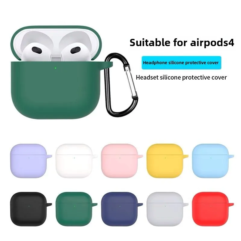 

Suitable for AppleAirpods 4Earphone sleeves2024Style4Silicone Case Drop-Resistant Dustproof Charging Bin Shell