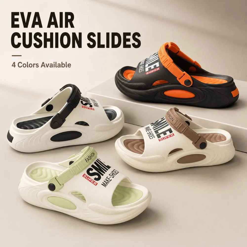 

New EVA Outdoor Men's Slippers Summer Women and Mens Lightweight Slides Indoor Leisure Beach Shoes Comfort Soft Men's Slippers