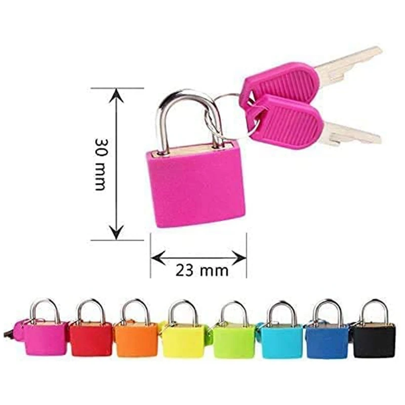 16 Pcs Suitcase Lock With Keys Small Locks Colored Padlock Luggage Lock Backpack Lock, Filing Cabinets For Laptop Bag