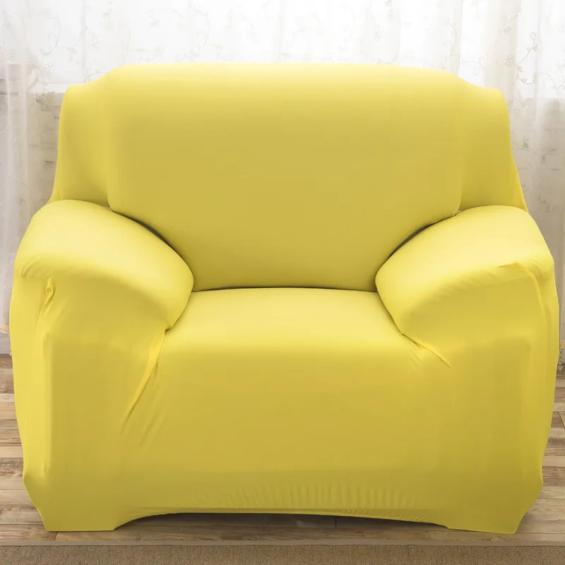 Pure Color Elastic Sofa Cover 1 Seat Armchair Cover Couch Recliner All Cover L Shape Couch Stretch Case For Living Room Office