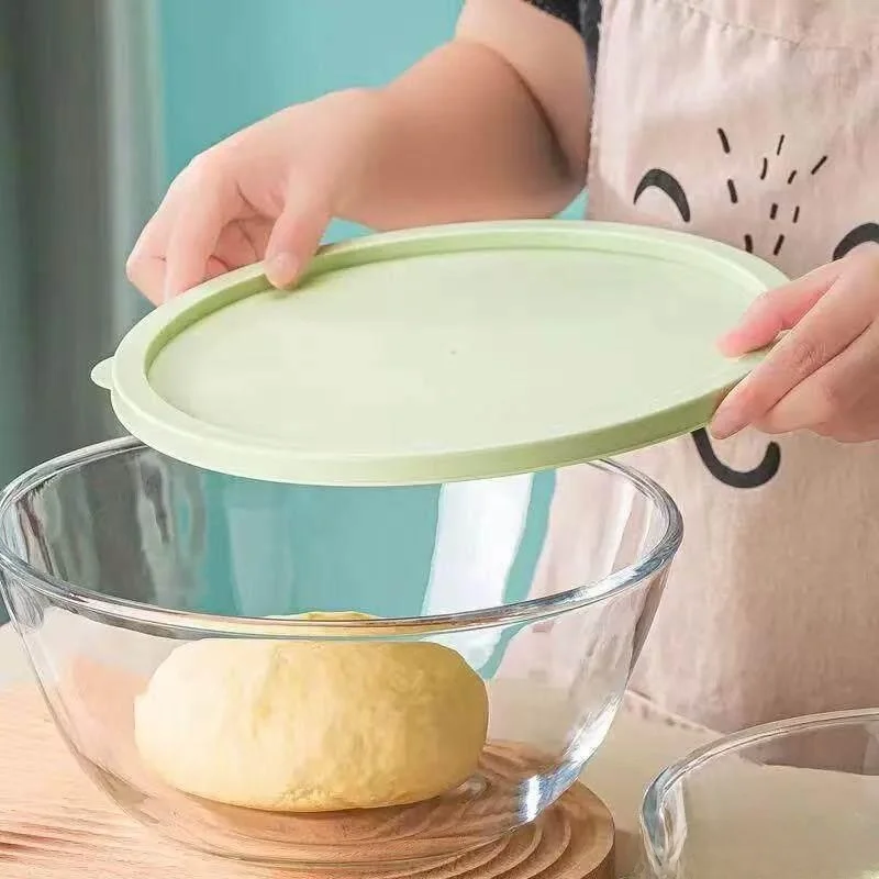 Thickened Heat Resistant Glass Bowl Large Size for Home Use Pasta Salad Preparation Egg Beating Bowl Cake Making Bowl
