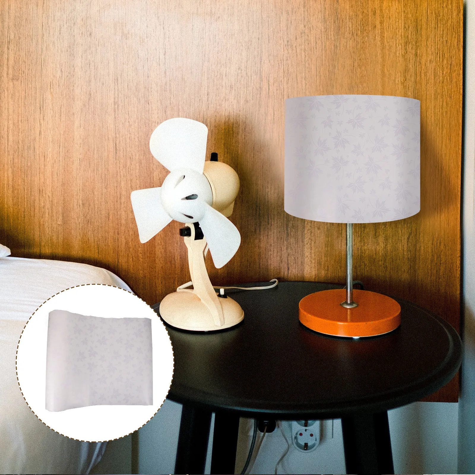 2 Rolls Lampshade Making Material PVC Sheet for DIY Table Floor Desk Light Covers Elegant Patterned Home Decor Craft Lamp Shade