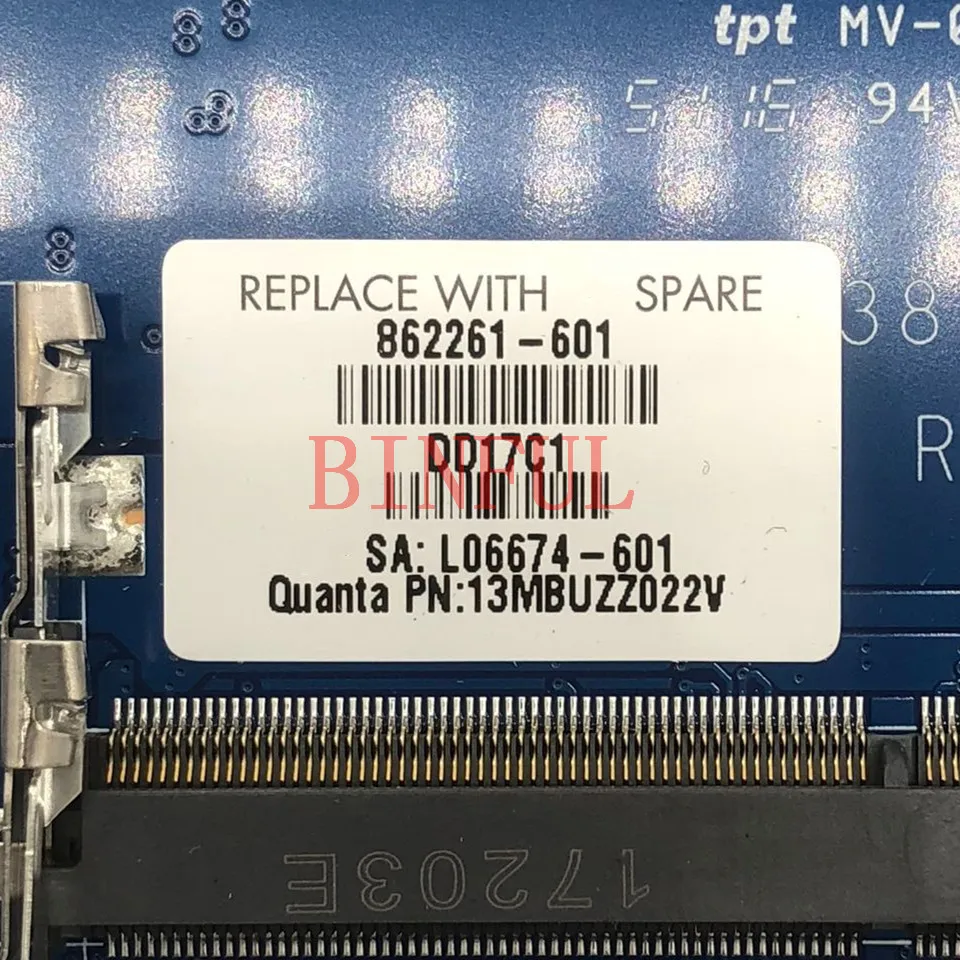 862261-001 862261-501 862261-601สำหรับ HP 17-W แล็ปท็อปมาเธอร์บอร์ด DAG38DMBCC0กับซีพียู I7-6700HQ SR2FQ GTX1060 6กิกะไบต์100% ทดสอบดี