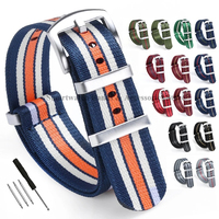 18mm 20mm 22mm Nylon Watch Strap for Huawei GT2/3 42mm 46mm for Seiko for Tudor Universal Bracelet Military Men Sport Wrist Band