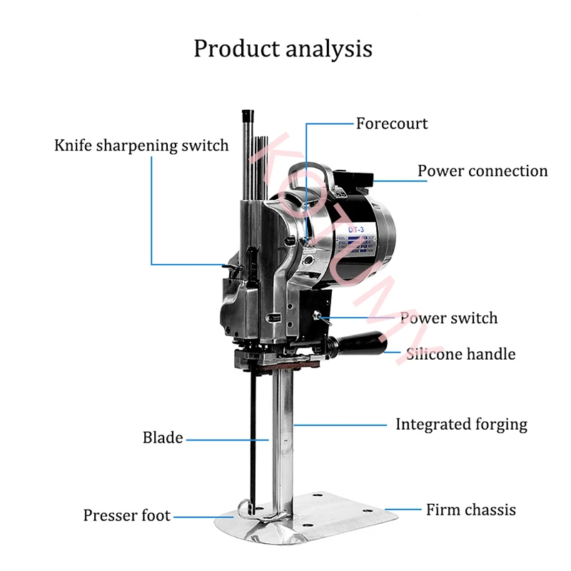 220V/110V Cloth Cutting Machine Fabric Leather Cutter Automatic Knife Sharpening Electric Scissors