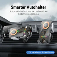 Soporte para teléfono de coche y cargador inalámbrico 2 en 1 – 360 °   Soporte de Navegación con Rotación y Carga Rápida de 15W para Salida de Aire, para Teléfonos Inteligentes