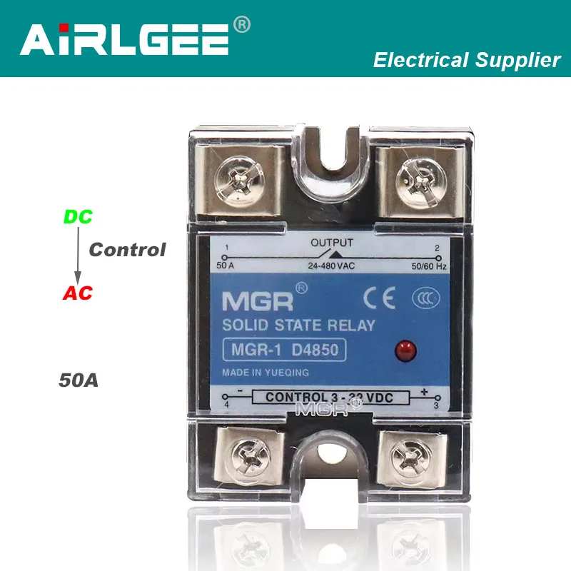 MGR-1 D4850/SSR-50DA Single phase solid state relay 50A DC DC control AC