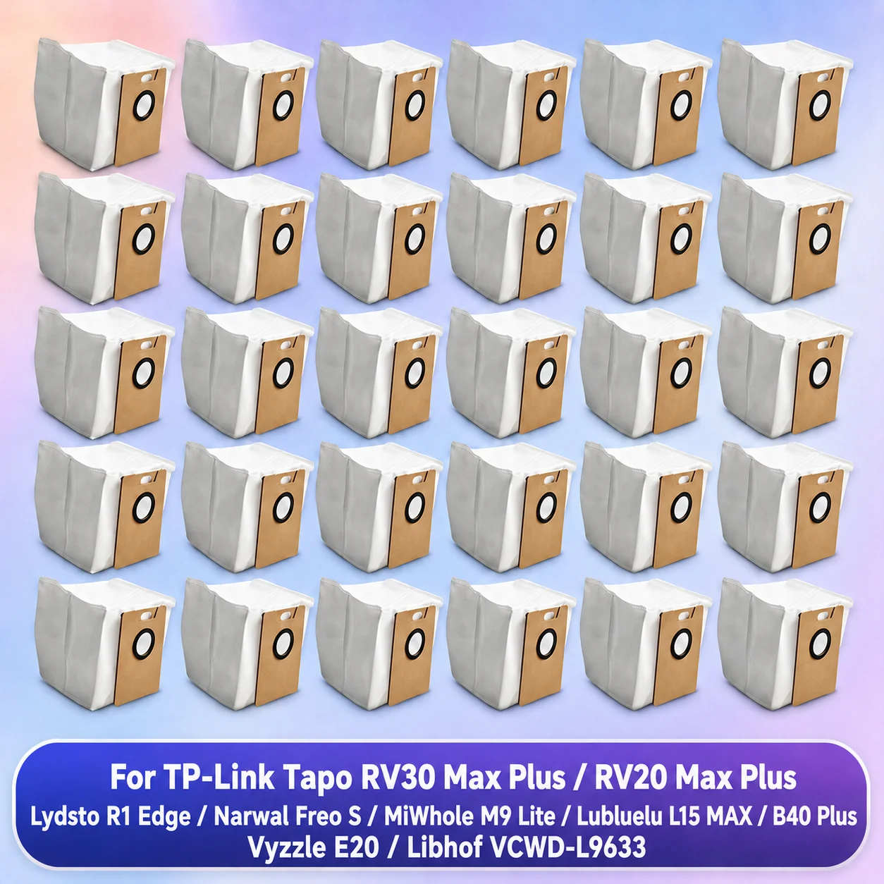 Kompatibel mit ( Lubluelu B40 Plus, Lubluelu L15 MAX, Vyzzle E20, Libhof VCWD-L9633, NARWAL Freo S, TP-Link Tapo RV30 Max Plus / RV20 Max Plus, Lydsto R1 Edge, MiWhole M9 Lite, Roidmi Eve Rook )