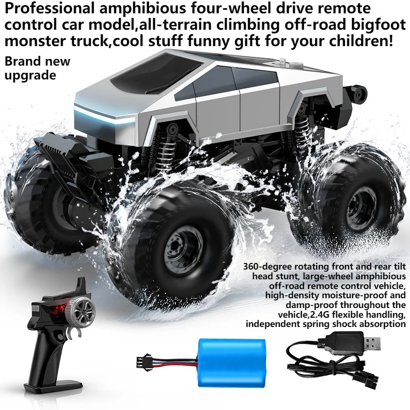 

Cool Stuff Toy Car Funny Gift-Amphibious 4WD Rc Truck,Remote Control Car,Climbing Off-road Rc Cars,Monster Truck,Toys for Kids