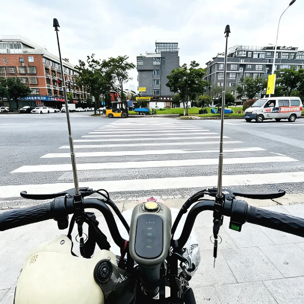 Motorcycle Scooter Anti Kite Line Cutter Anti Cutting Throat Antenna with Helmet Hook Lock Flagpole Riding Mod Safety Kit
