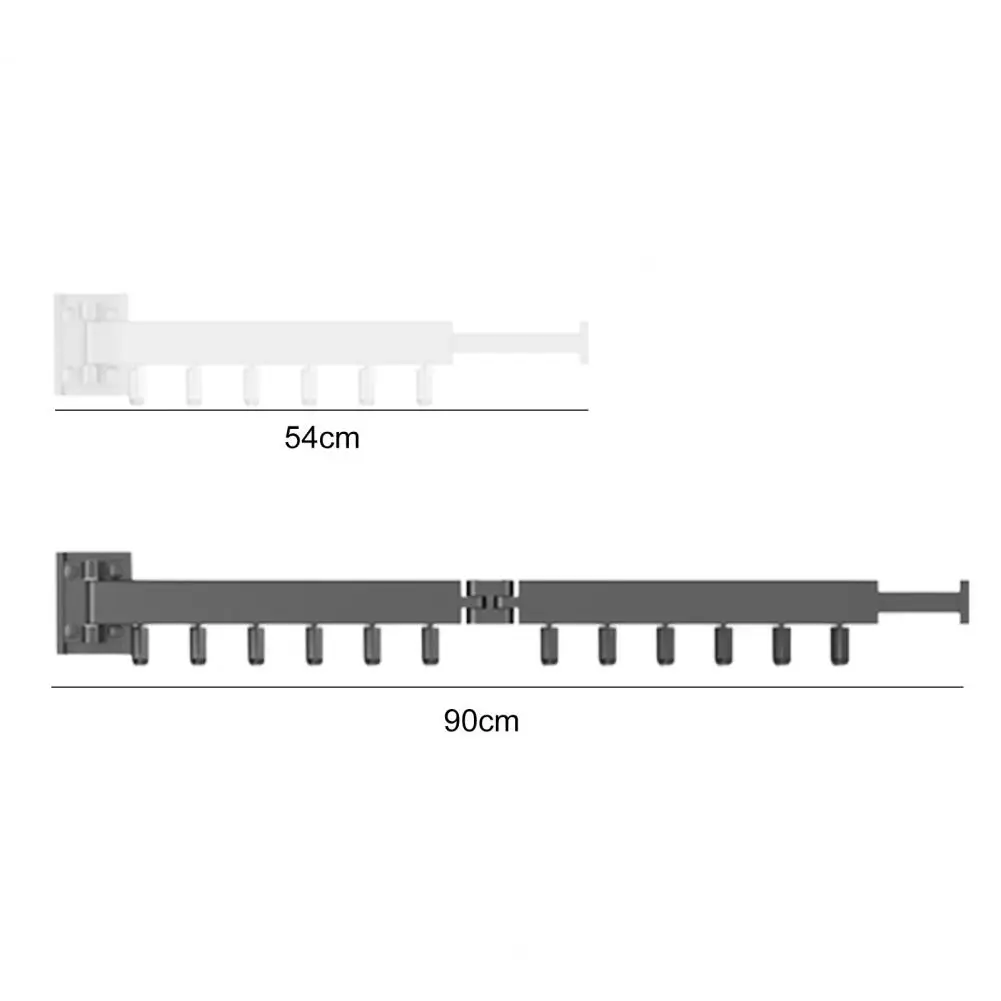 Support de séchage mural pliable, 1/2 pôles, support de séchage rétractable pour le linge, support solide pour gagner de l'espace