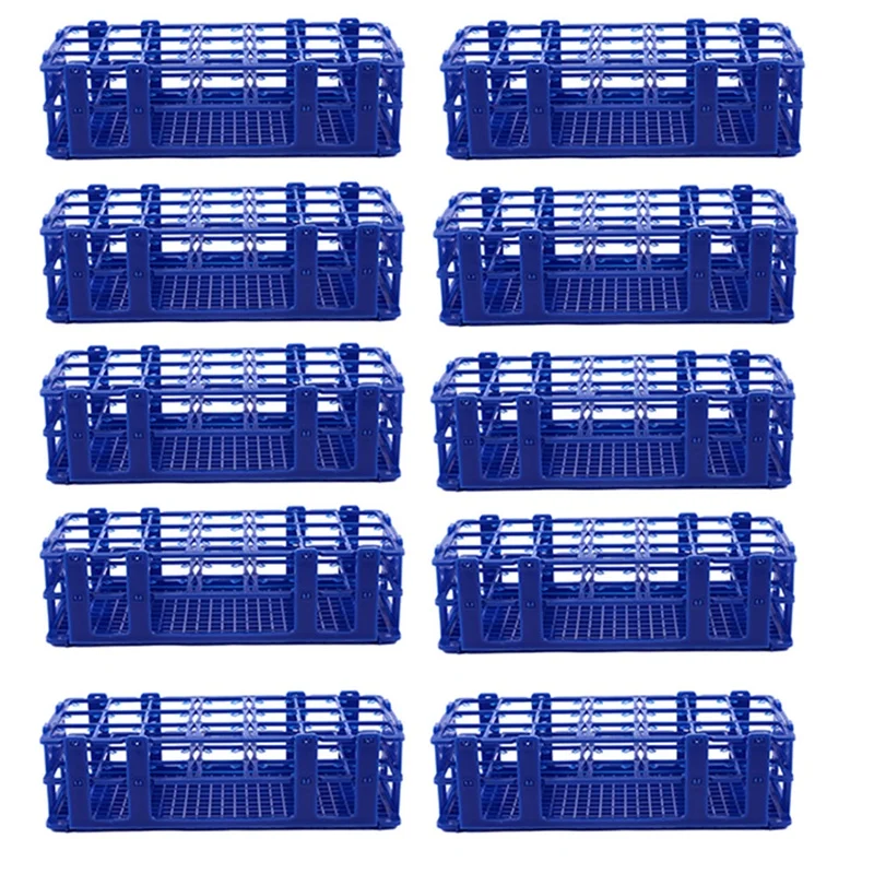 10X Blue Plastic 21 Holes Box Rack Holder For 50ML Centrifuge Tubes