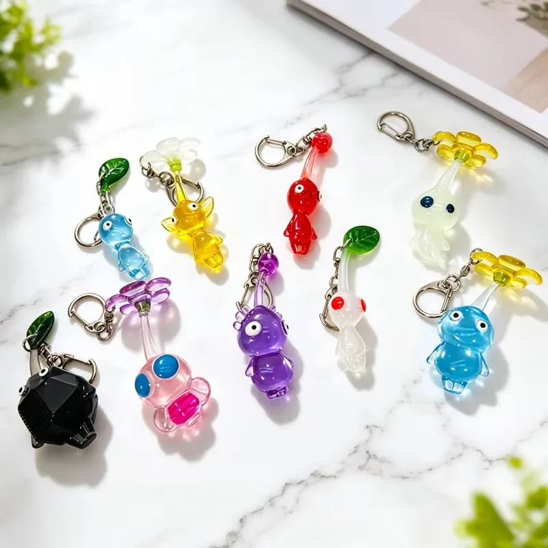 Cute Game Anime PIKMIN Figure Captain Olimar PIKMIN Action Figure PVC Keychains Collection Model Doll Toys for Children Gifts