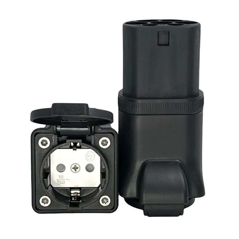 

Portable Type 2 To 220V European Standard Schuko Socket EV Charging Adapter With Lock Hole For EV EU Plug