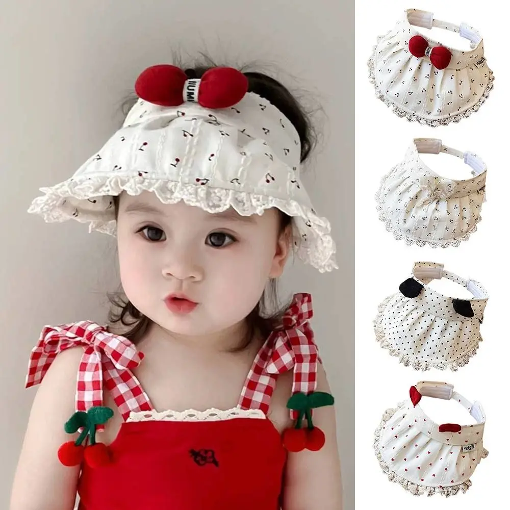 

UV Protection Baby Bow Love Heart Sun Hat Sun Protection Breathable Kids Children Baseball Cap Adjustable Sunscreen