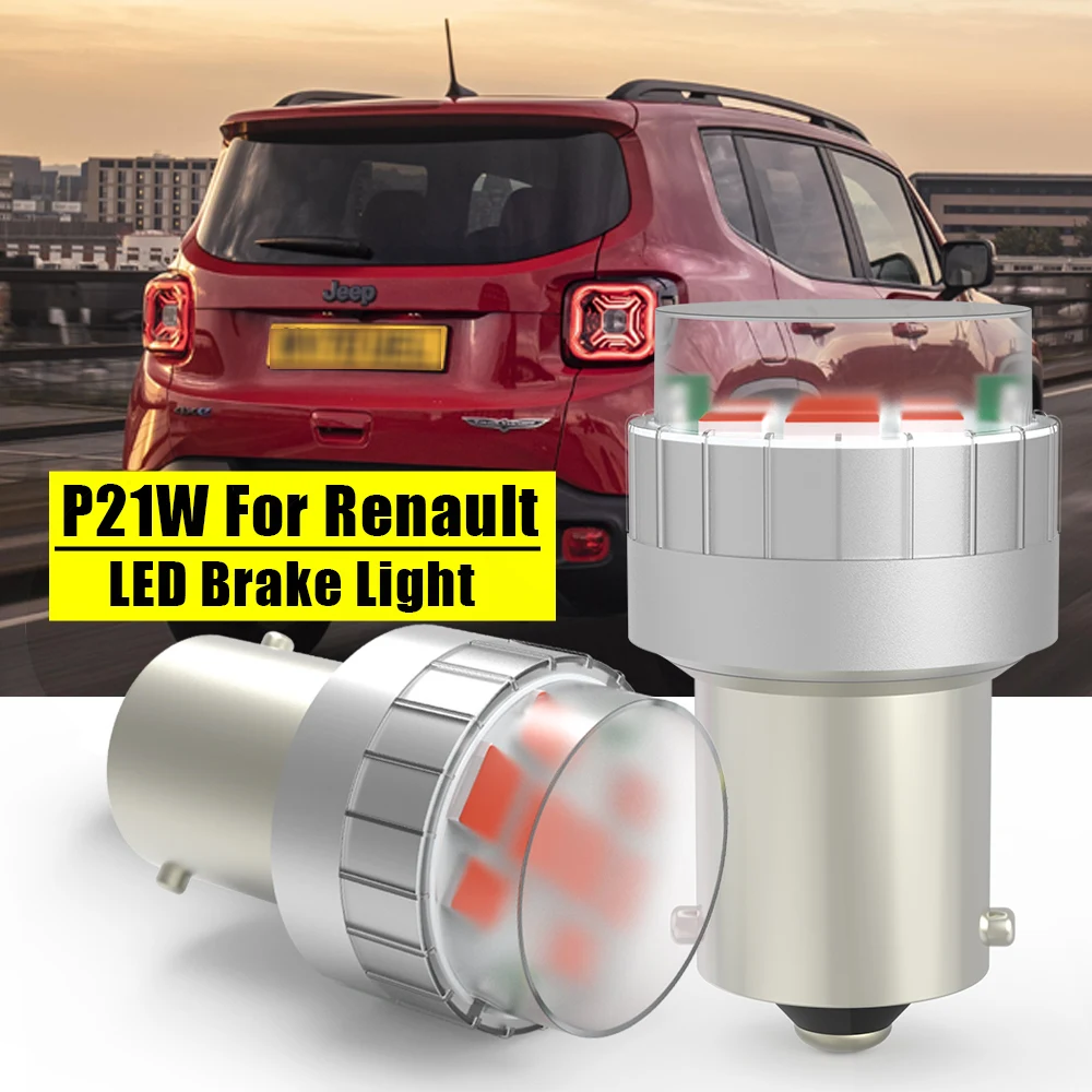 

BMTxms 2X BA15S 1156 P21W Car LED Brake Blubs Red White Stop Reverse Light T15 W16W Canbus For Jeep Renegade SUV BU B1 2015-2020
