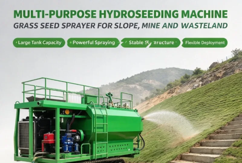 Easy Maintenance Hydro Seeder With Simple Structure Less Spare Parts Replacement For Field Greening Projects
