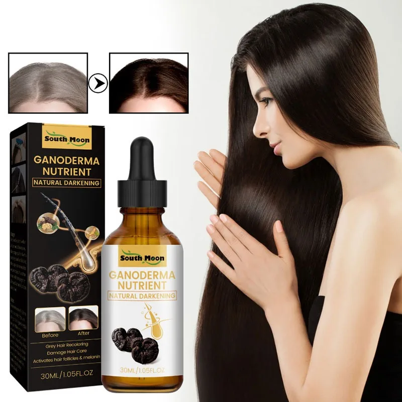 Gray Hair Care Serum Hair Growth Serum for Women Hair Nourishs Scalp Promote Melanogenesis Repair Hair Avoiding Anti-hair Loss