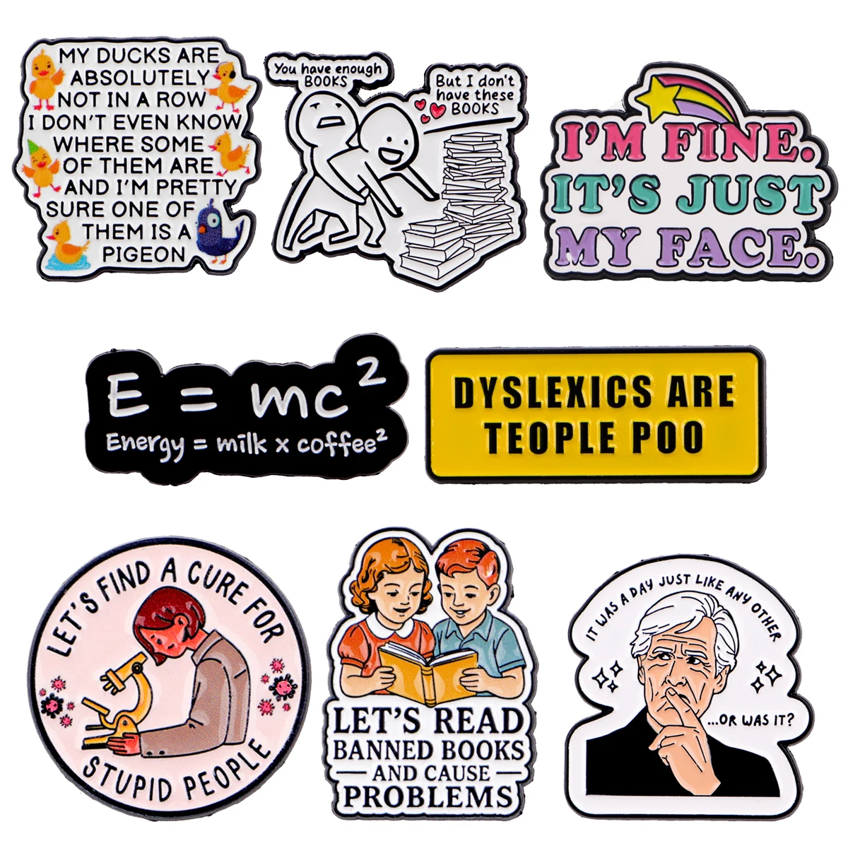 Mix 4/5 teile/satz Menschen Zitate Emaille Pin Broschen Für Anstecknadeln Abzeichen auf Rucksack Kostüm Zubehör Mode Schmuck geschenke
