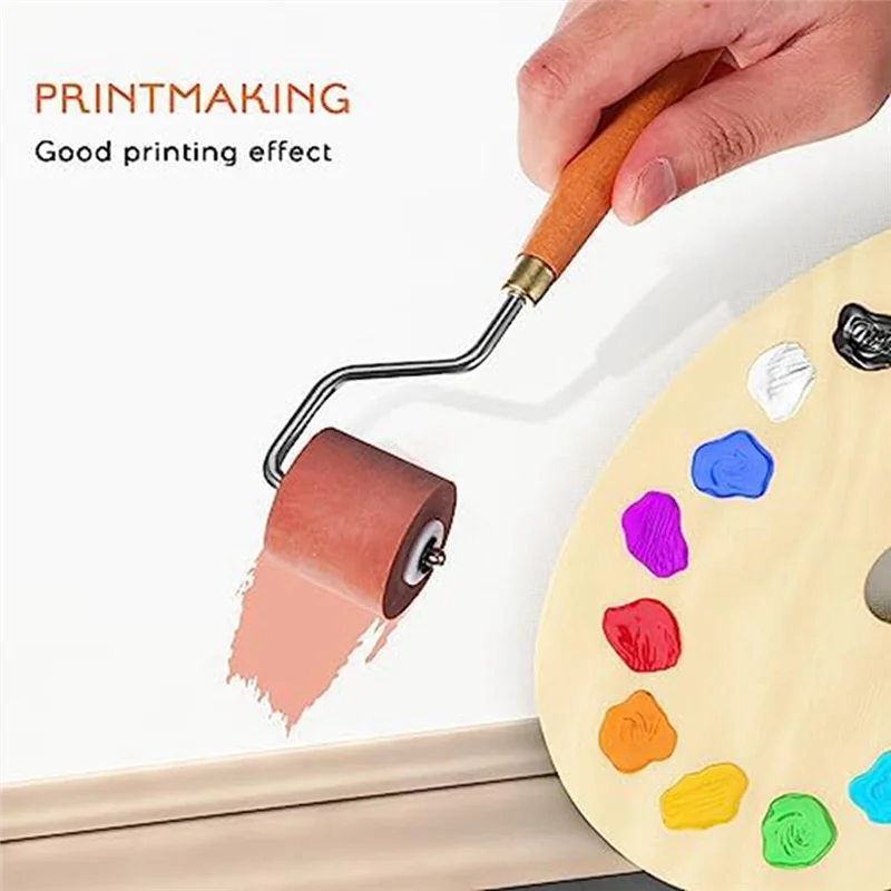 

【НОВИНКА】Машина Brayer Роликовая кисть для рисования Аппликатор чернил Художественное ремесло Инструмент для масляной живописи для гравюра (3 шт.)